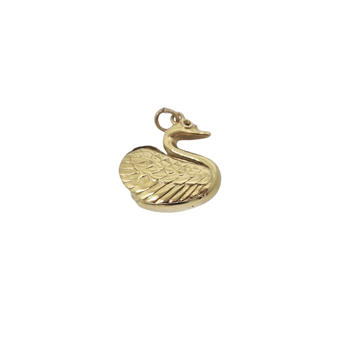 9ct Yellow Gold Swan Charm