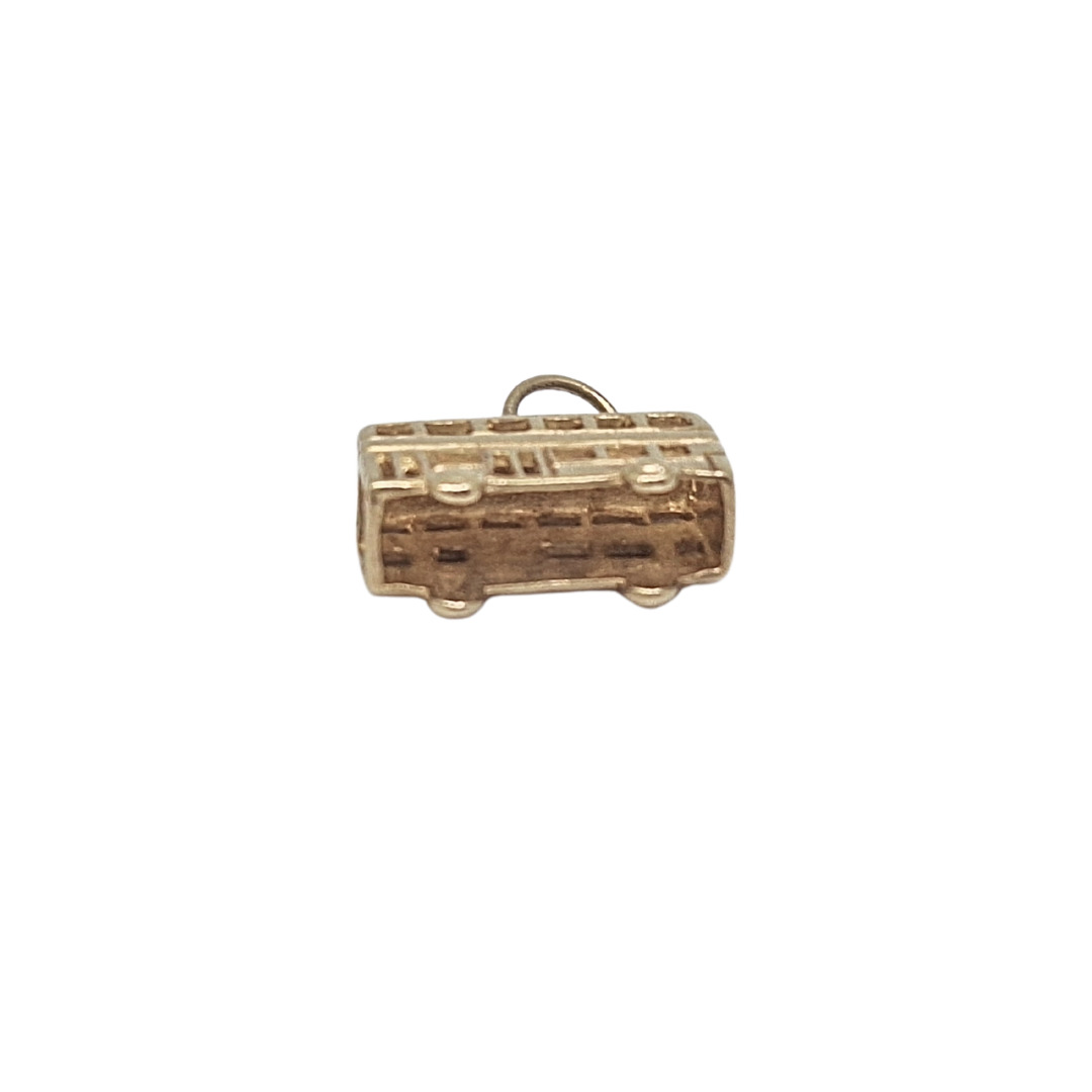 9ct Yellow Gold Double Decker Bus Charm