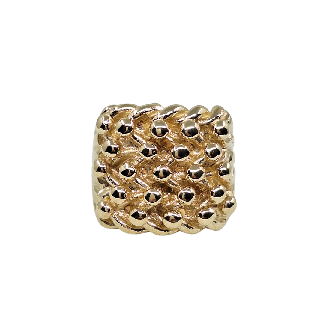 9ct Yellow Gold 5 Row Keeper Ring
