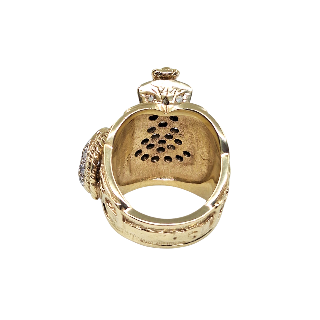 9ct Yellow Gold Cubic Zirconia Saddle Ring
