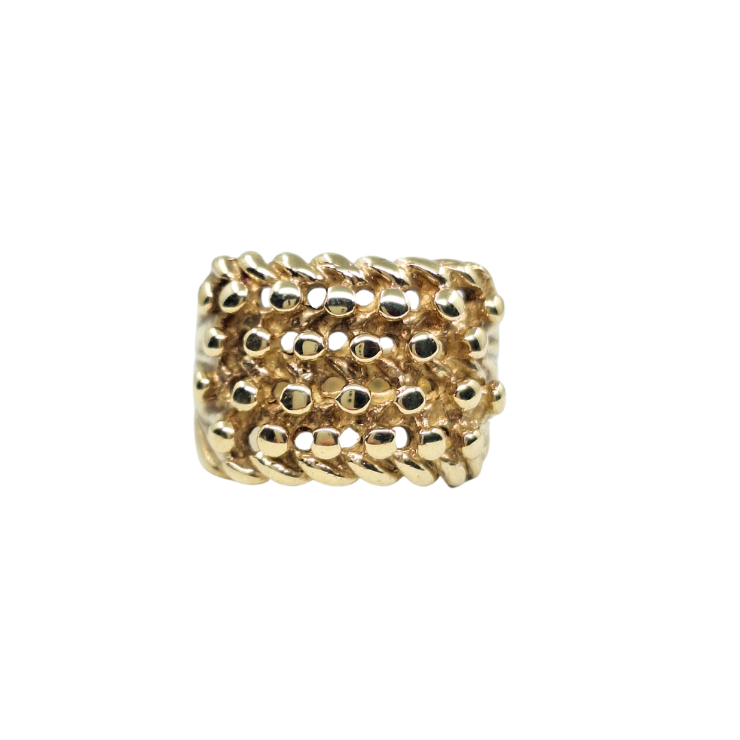 9ct Yellow Gold Woven Keeper Ring