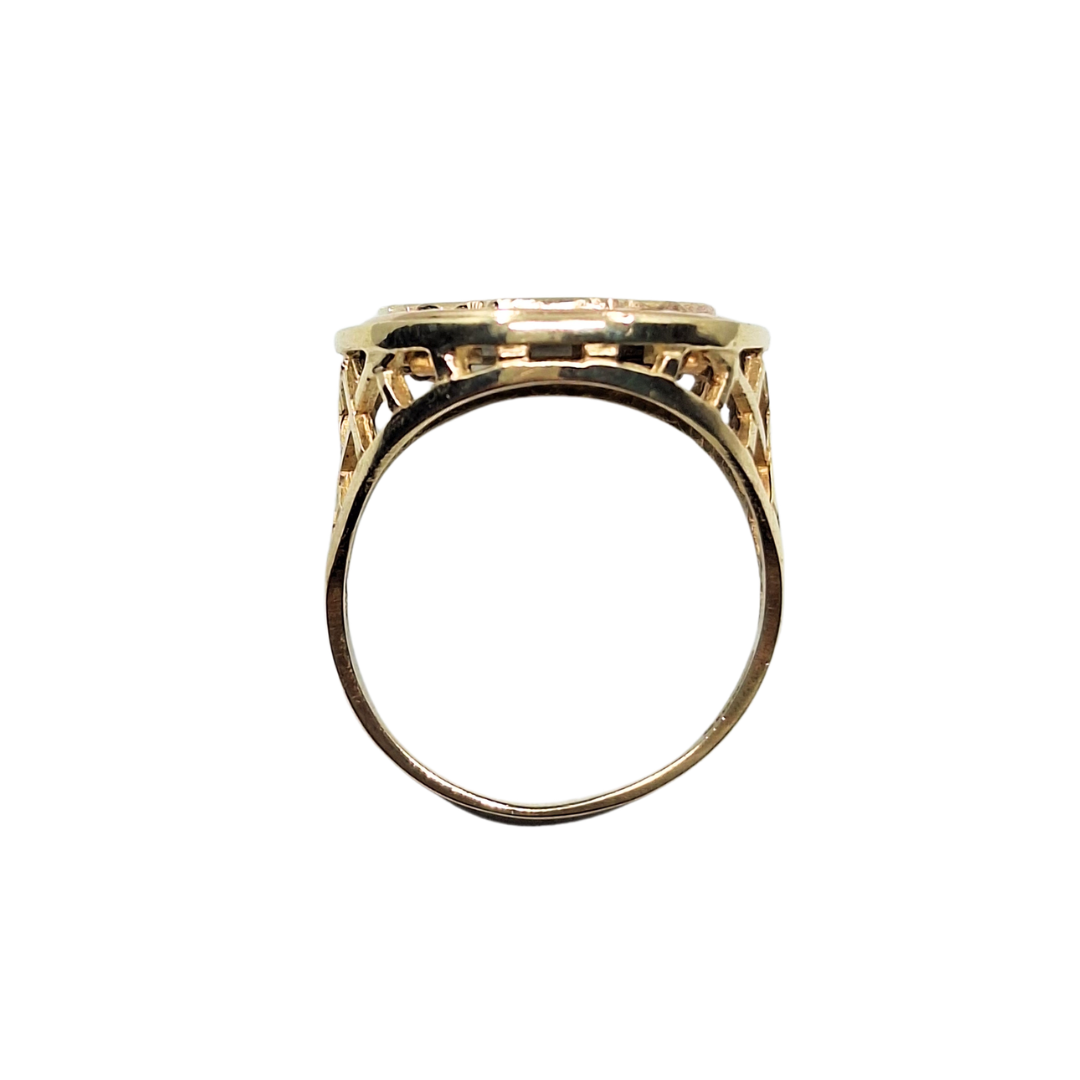 9ct Yellow Gold Armani Style Onyx Ring