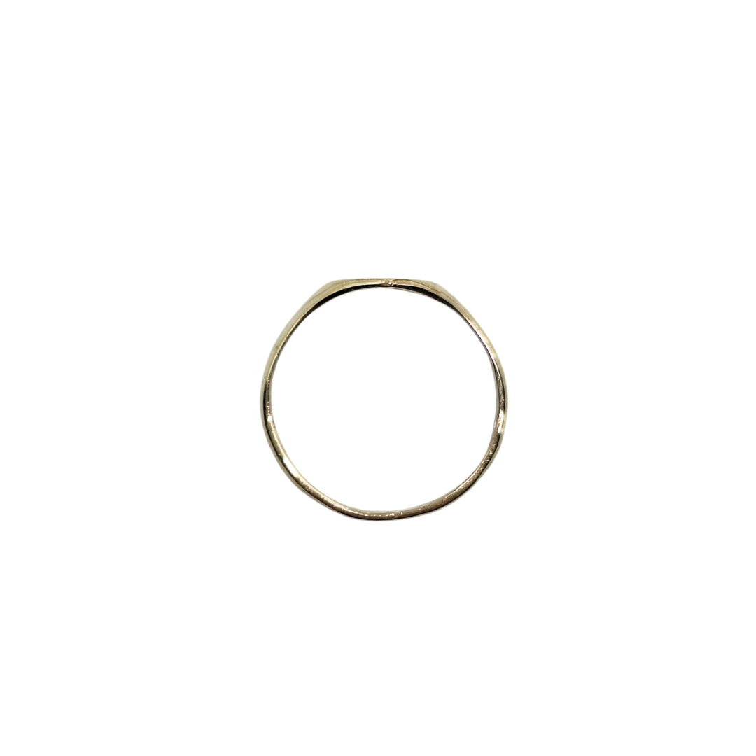 9ct Yellow Gold Heart Baby Signet Ring