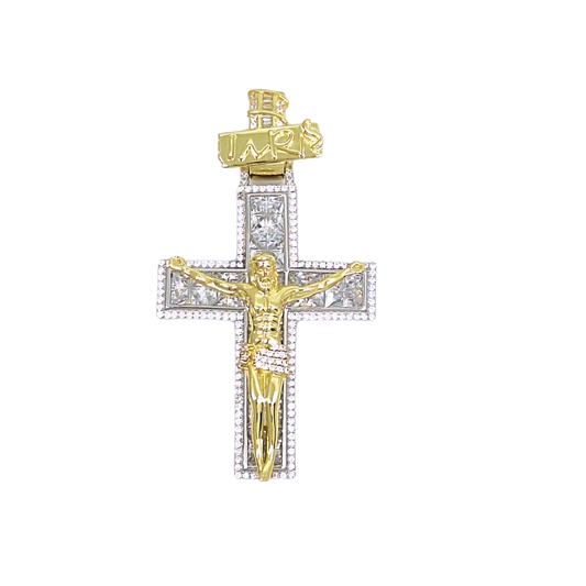 Silver /Gold Plated CZ Crucifix