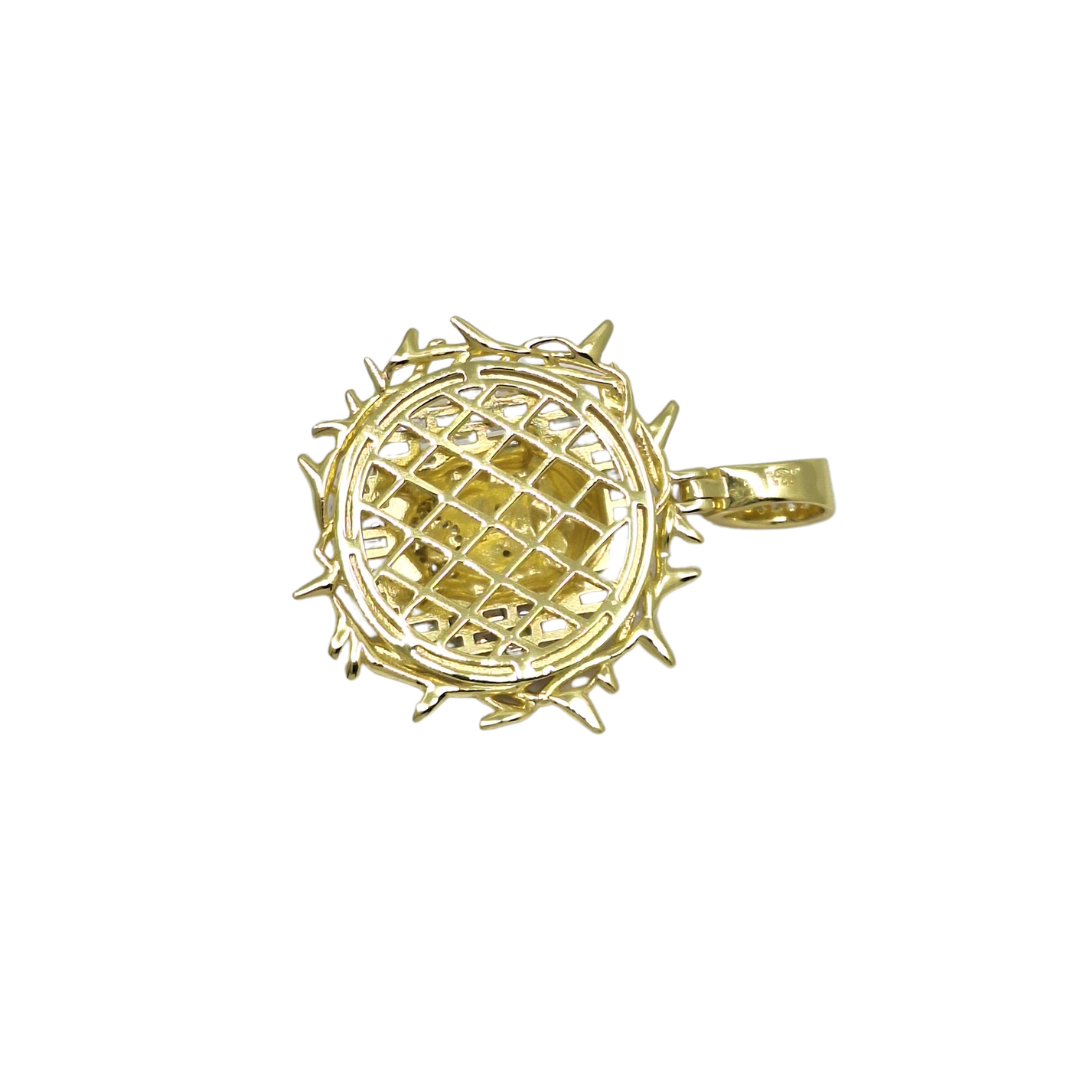 Silver / Gold Plated CZ Jesus Head Pendant