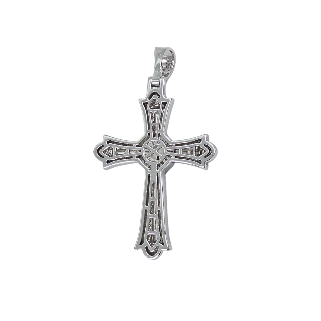 Silver Cubic Zirconia Crucifix