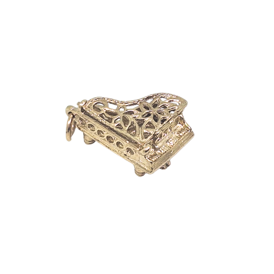 9ct Yellow Gold Piano Charm