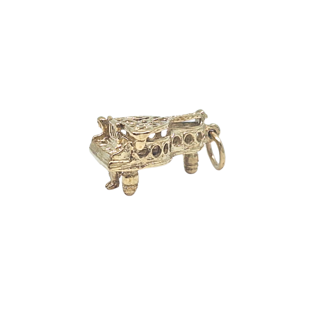 9ct Yellow Gold Piano Charm