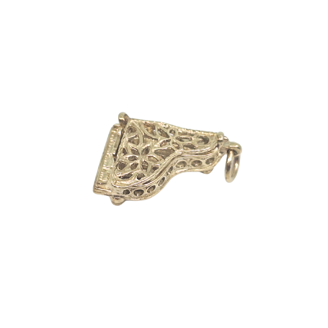9ct Yellow Gold Piano Charm