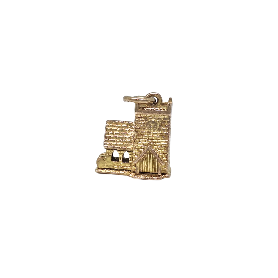 9ct Yellow Gold Church Charm