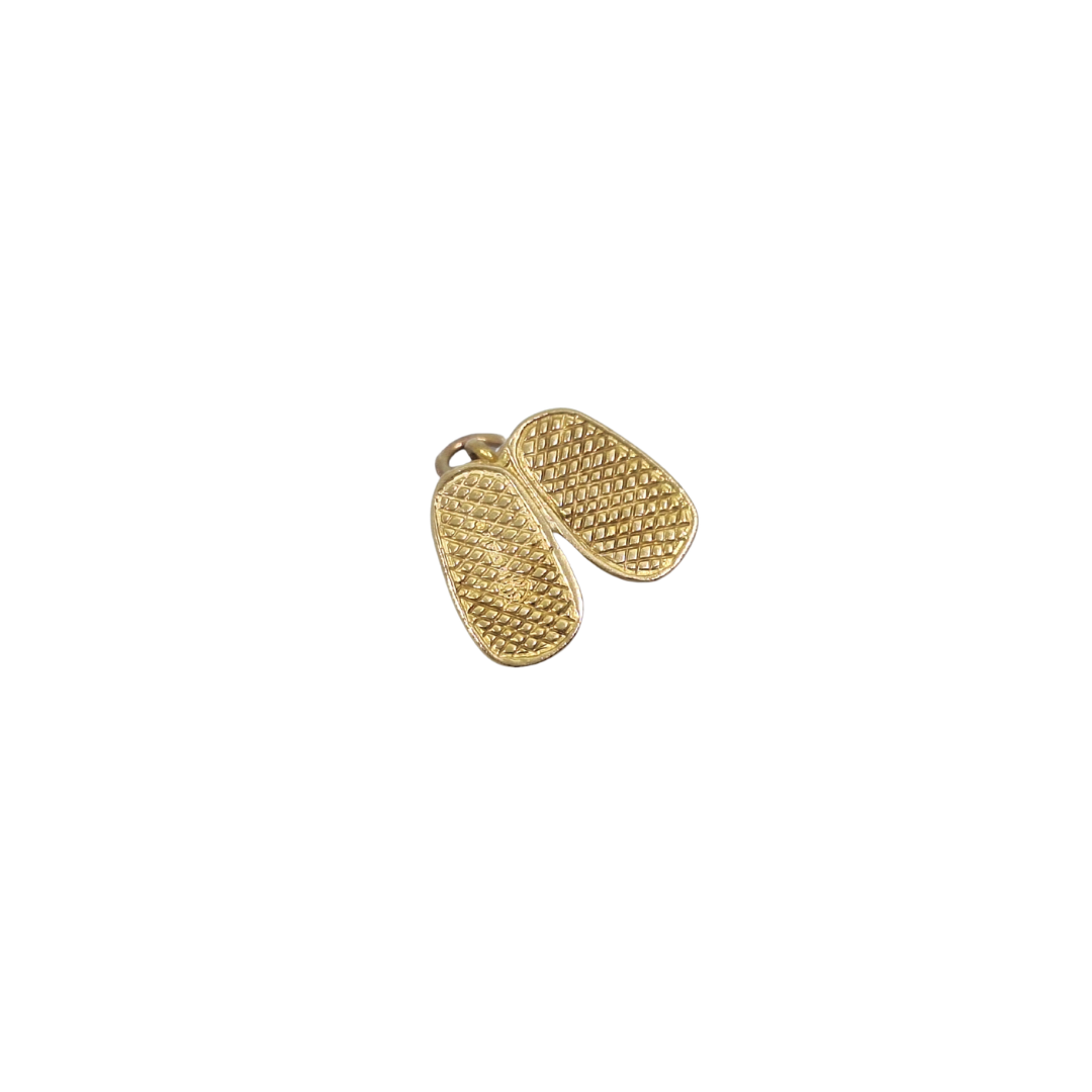 9ct Yellow Gold Garnet Booties Charm