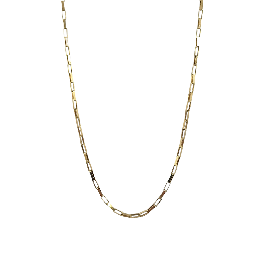 9ct Yellow Gold Flat Belcher Chain 22"
