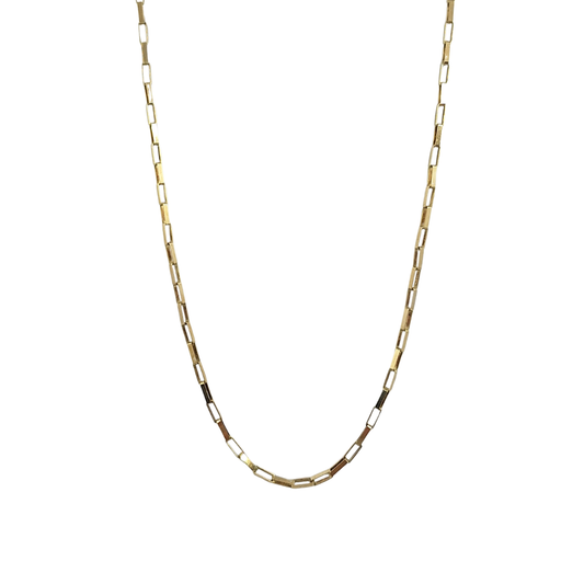 9ct Yellow Gold Flat Belcher Chain 22"