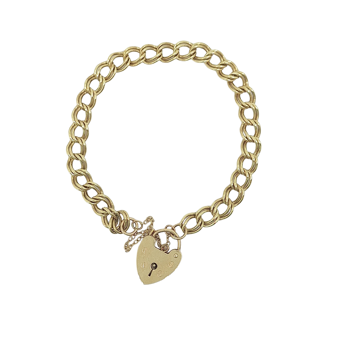 9ct Yellow Gold Charm Bracelet 7.5"