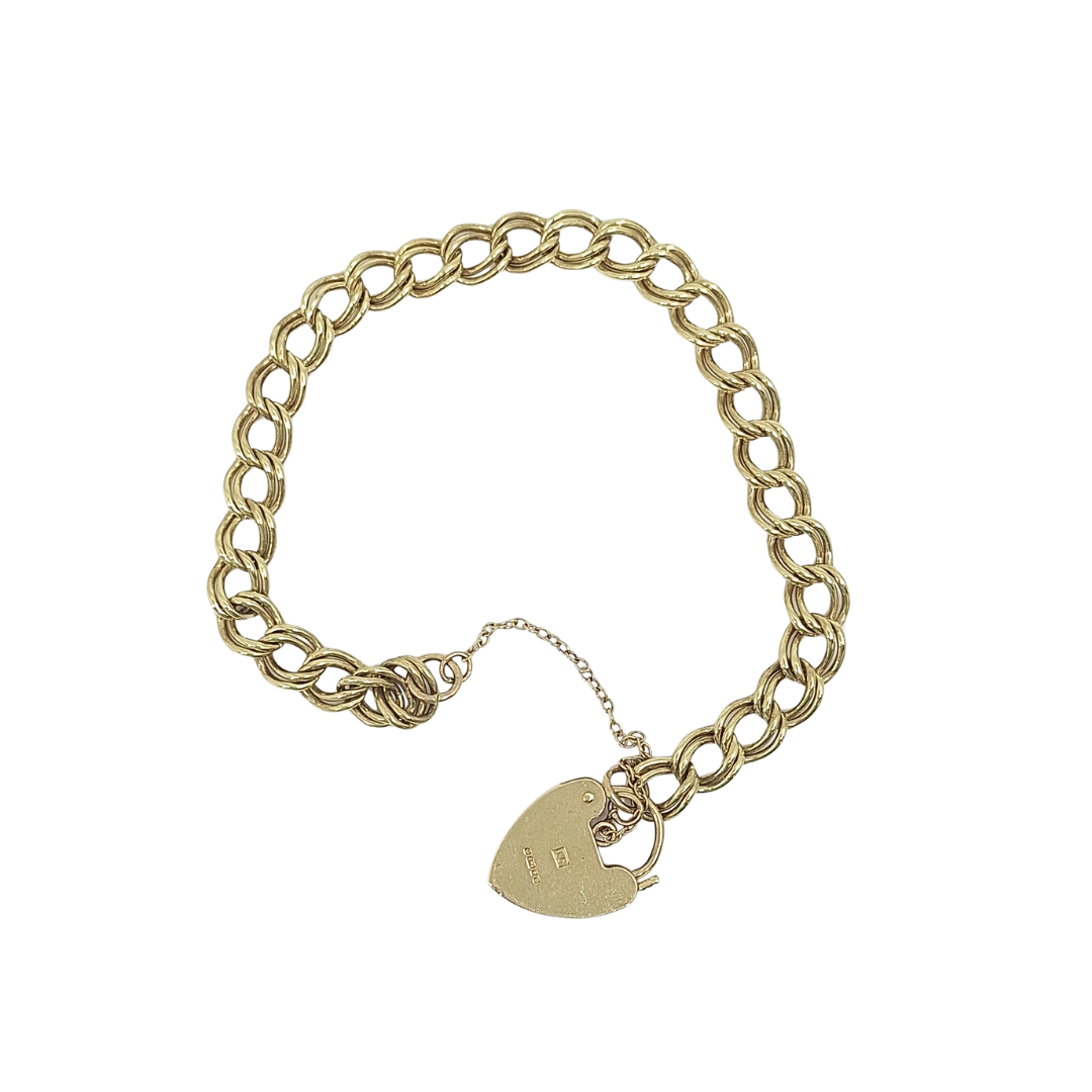 9ct Yellow Gold Charm Bracelet 7.5"