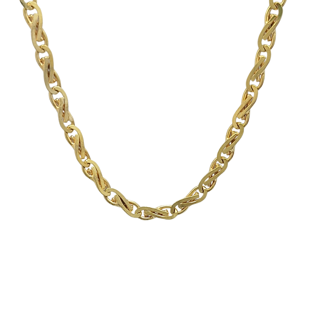 9ct Yellow Gold Fancy Link Chain 18"