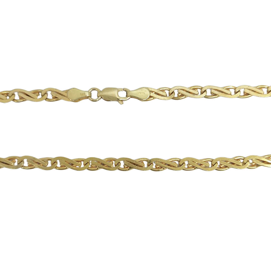 9ct Yellow Gold Fancy Link Chain 18"