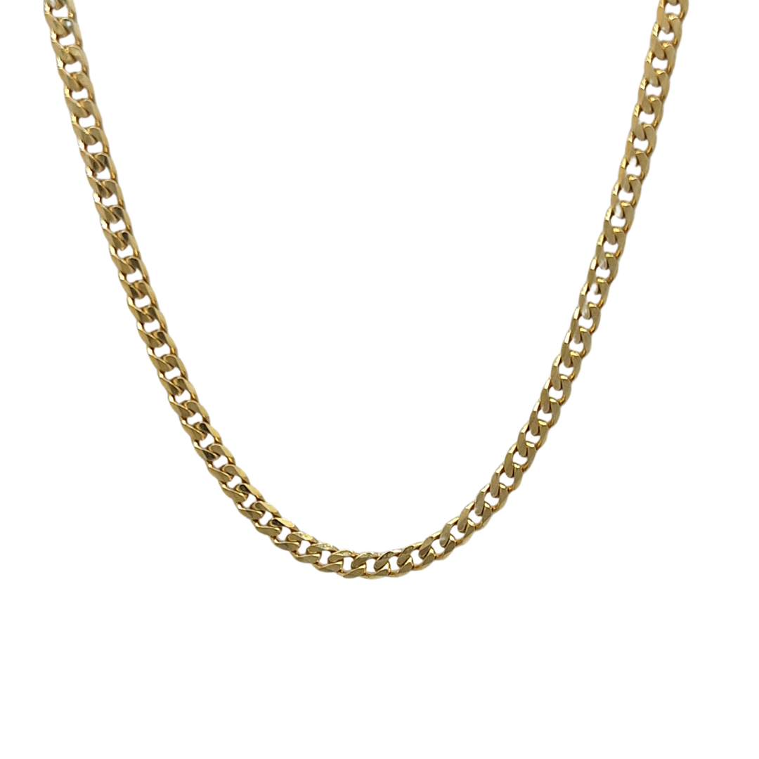 9ct Yellow Gold Curb Chain 16"
