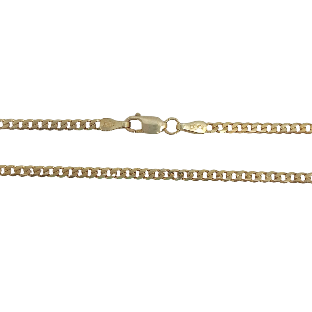 9ct Yellow Gold Curb Chain 16"