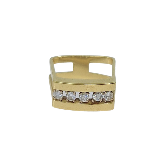18ct Yellow Gold Five Stone Diamond Ring