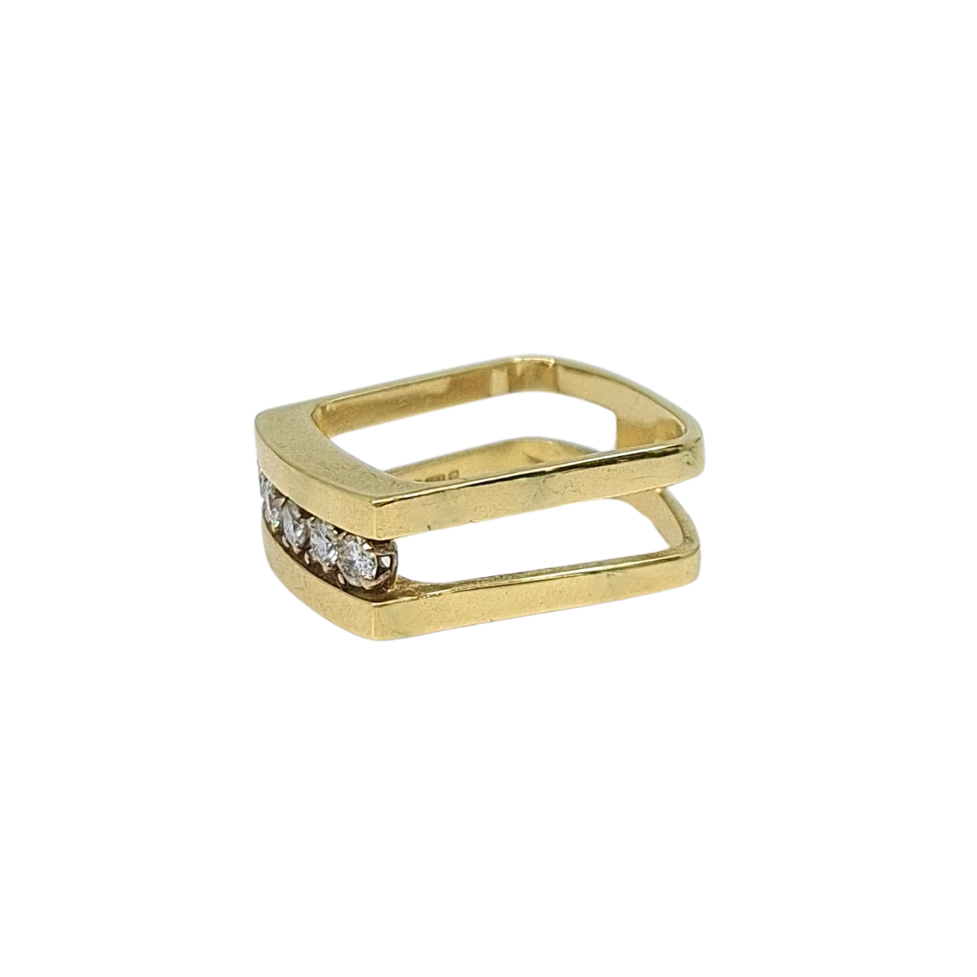 18ct Yellow Gold Five Stone Diamond Ring
