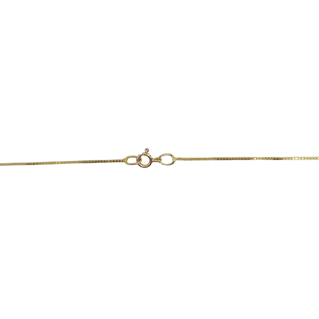 9ct Yellow Gold Sapphire & Diamond Set Pendant 18"