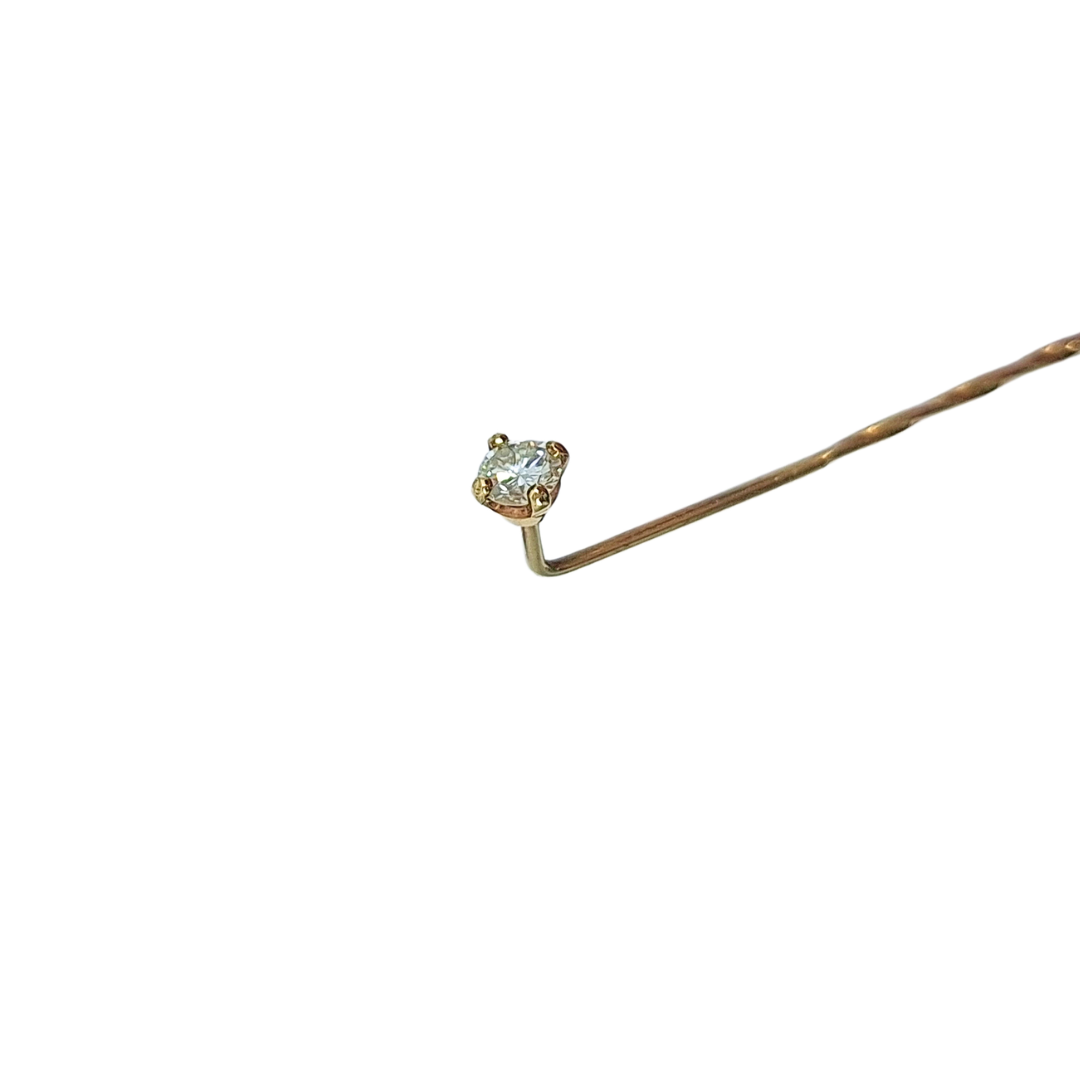 9ct Yellow Gold Diamond Tie Pin