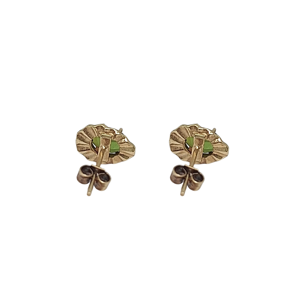 9ct Yellow Gold Tourmaline Stud Earrings
