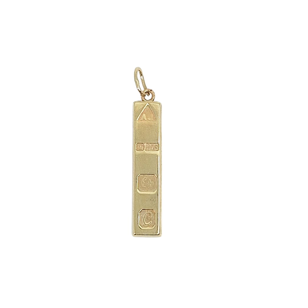 9ct Yellow Gold Ingot Pendant