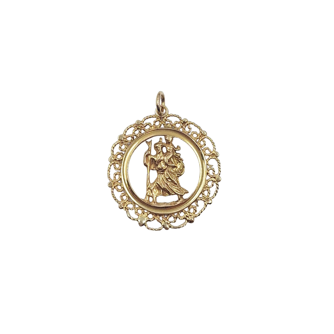 9ct Yellow Gold St Christopher Pendant
