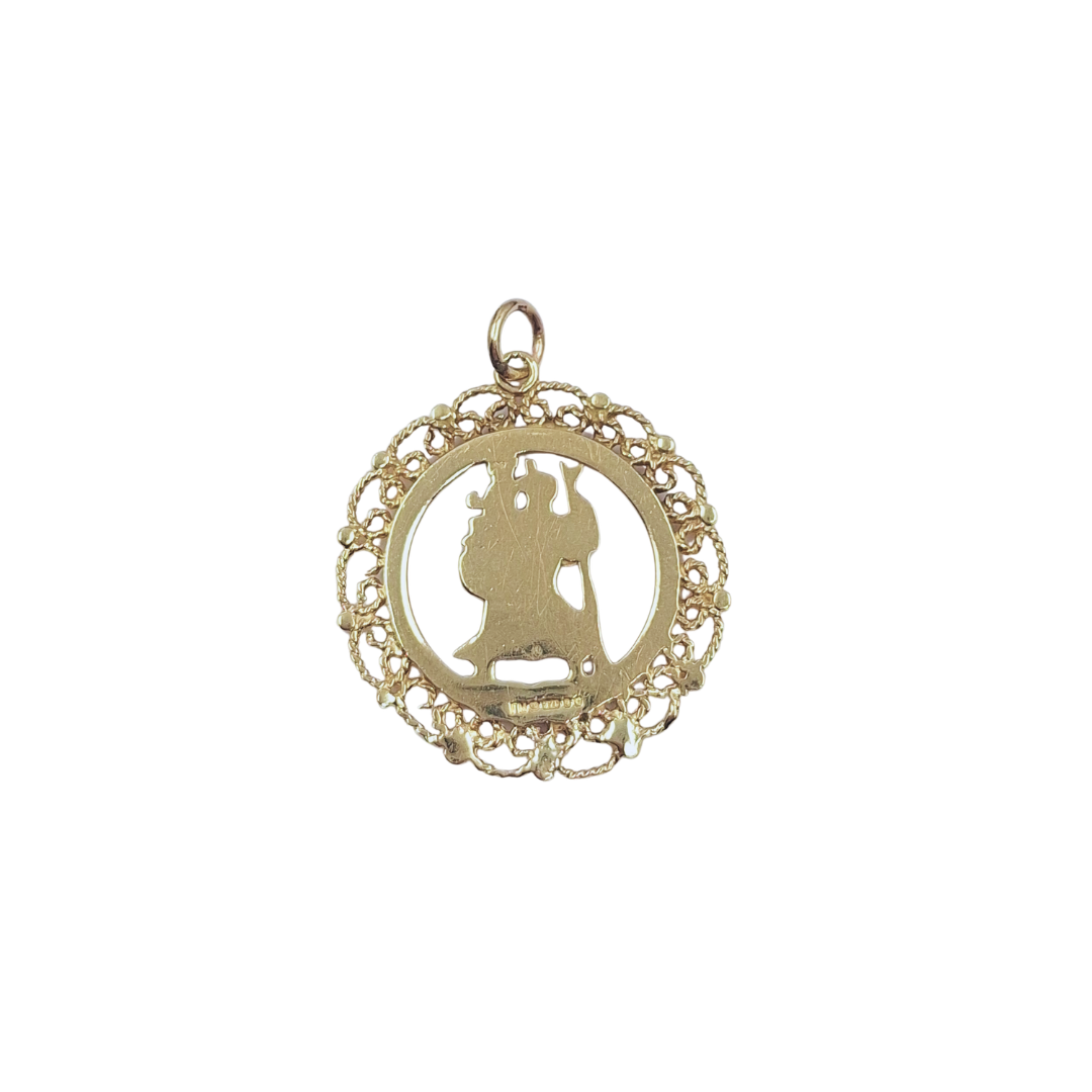 9ct Yellow Gold St Christopher Pendant