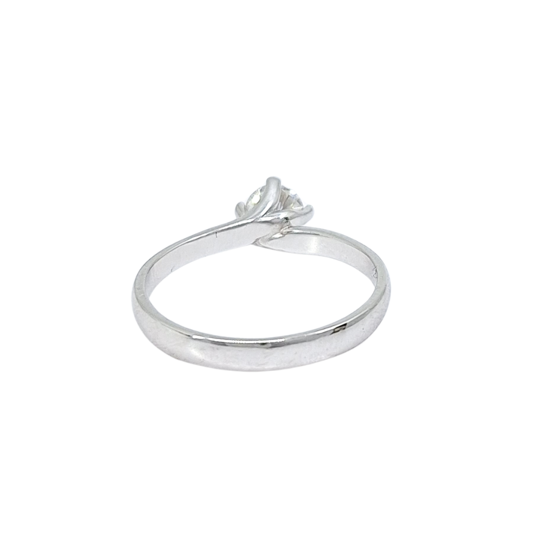 9ct White Gold Diamond Solitaire Ring