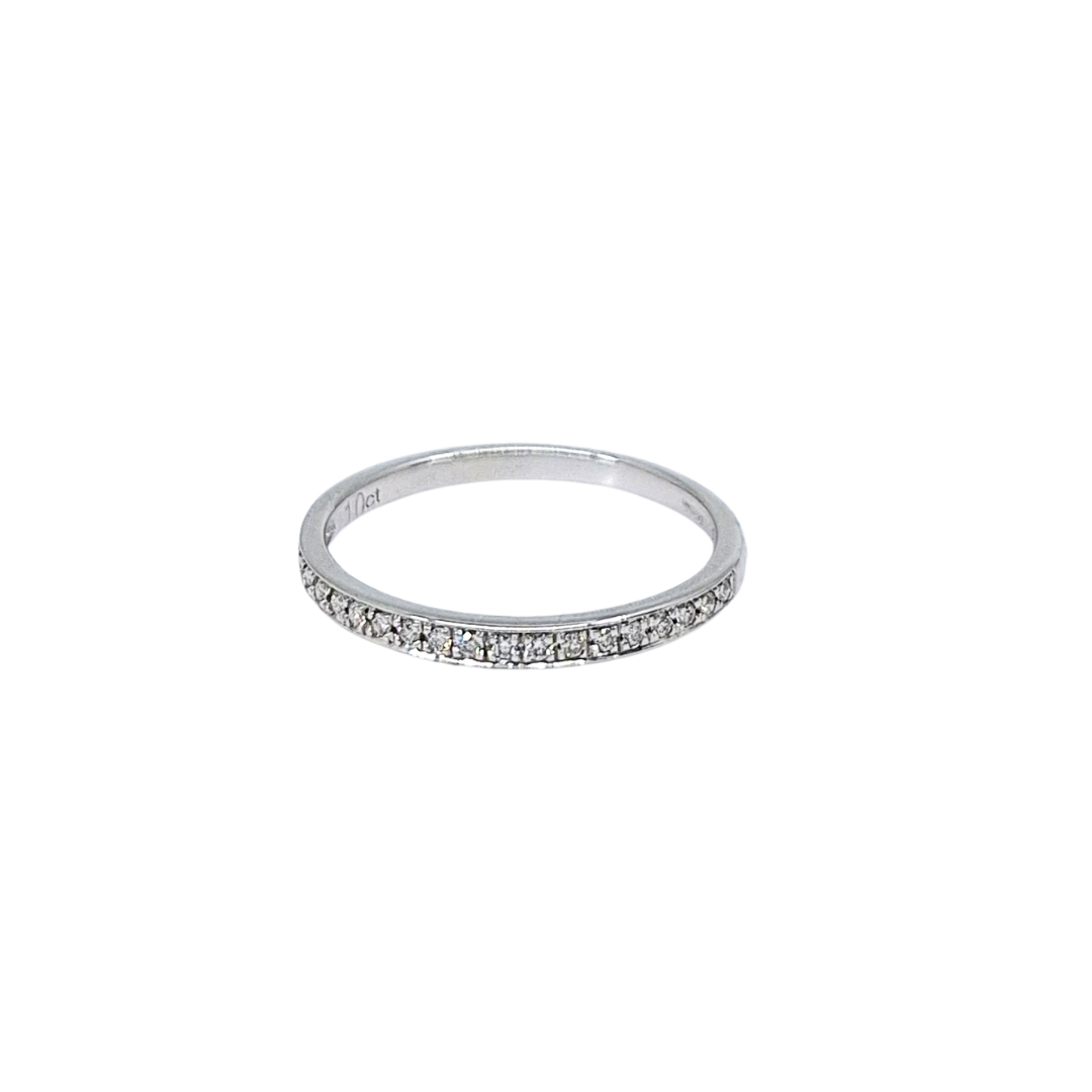 9ct White Gold Diamond Eternity Ring 0.10ct
