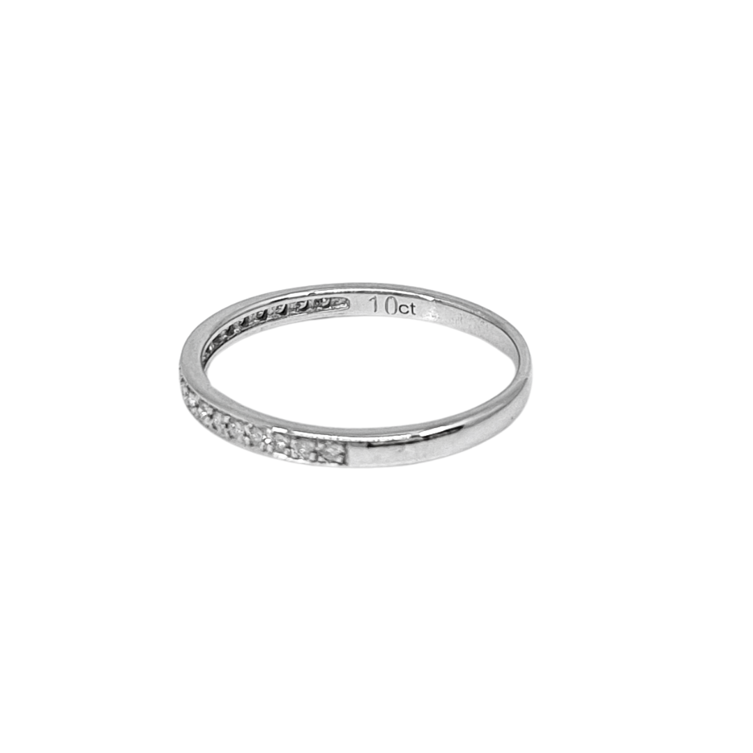 9ct White Gold Diamond Eternity Ring 0.10ct