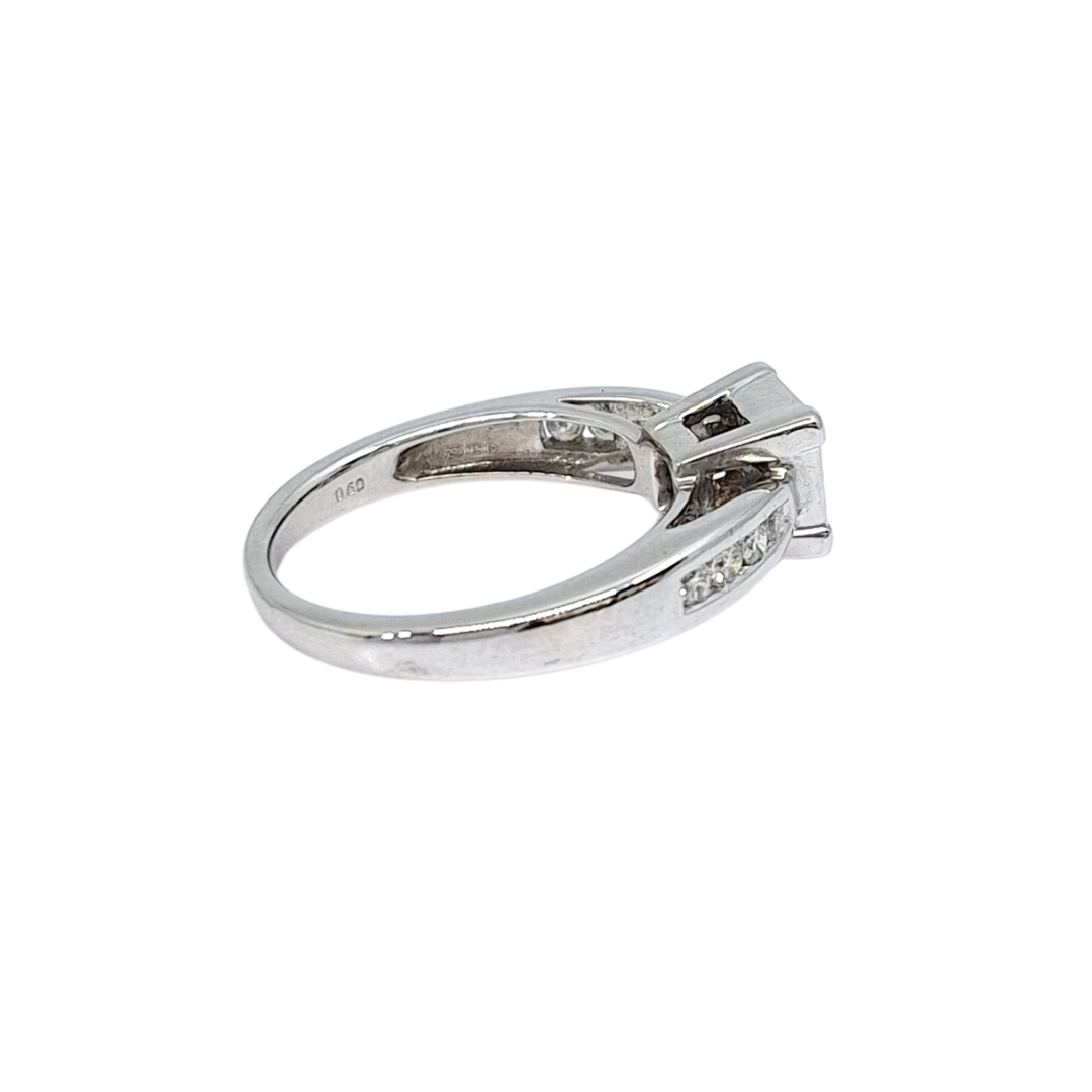 18ct White Gold Diamond Tile Set Ring 0.60ct