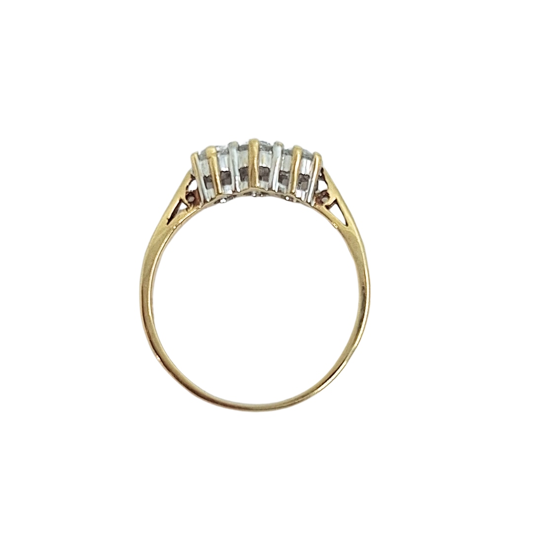 9ct Yellow Gold Three Stone Diamond Ring 0.50ct