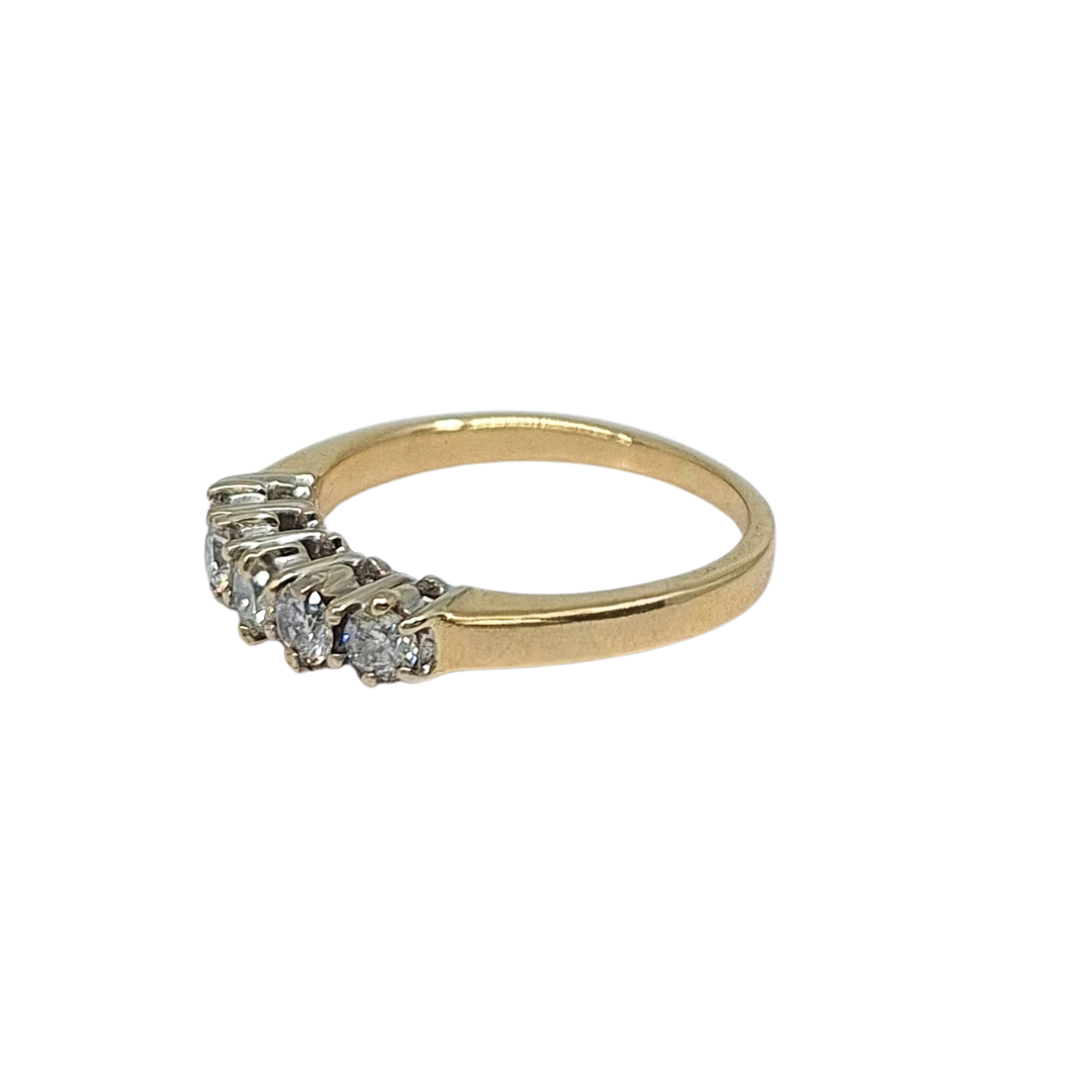 18ct Yellow Gold Five Stone Diamond Ring