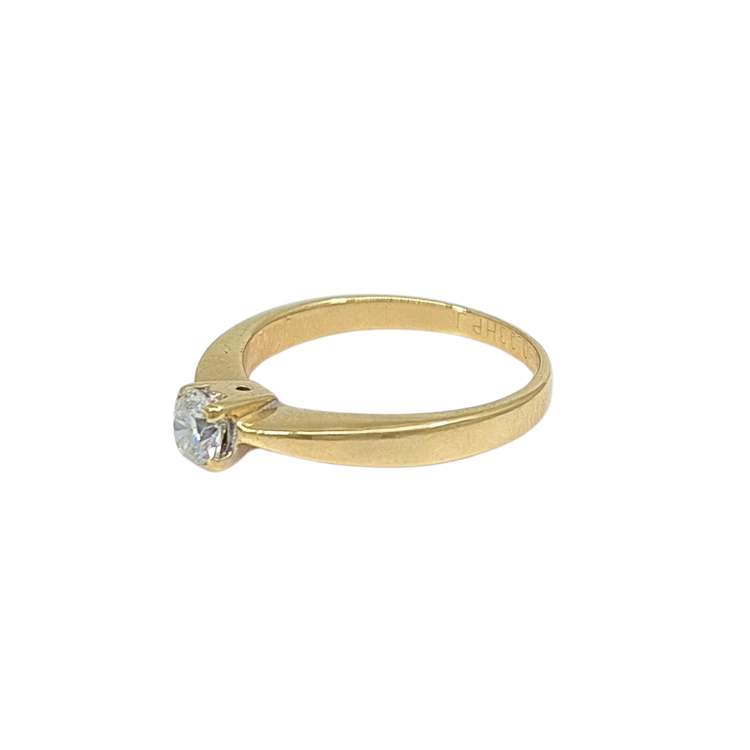 18ct Yellow Gold Diamond Solitaire Ring 0.33ct
