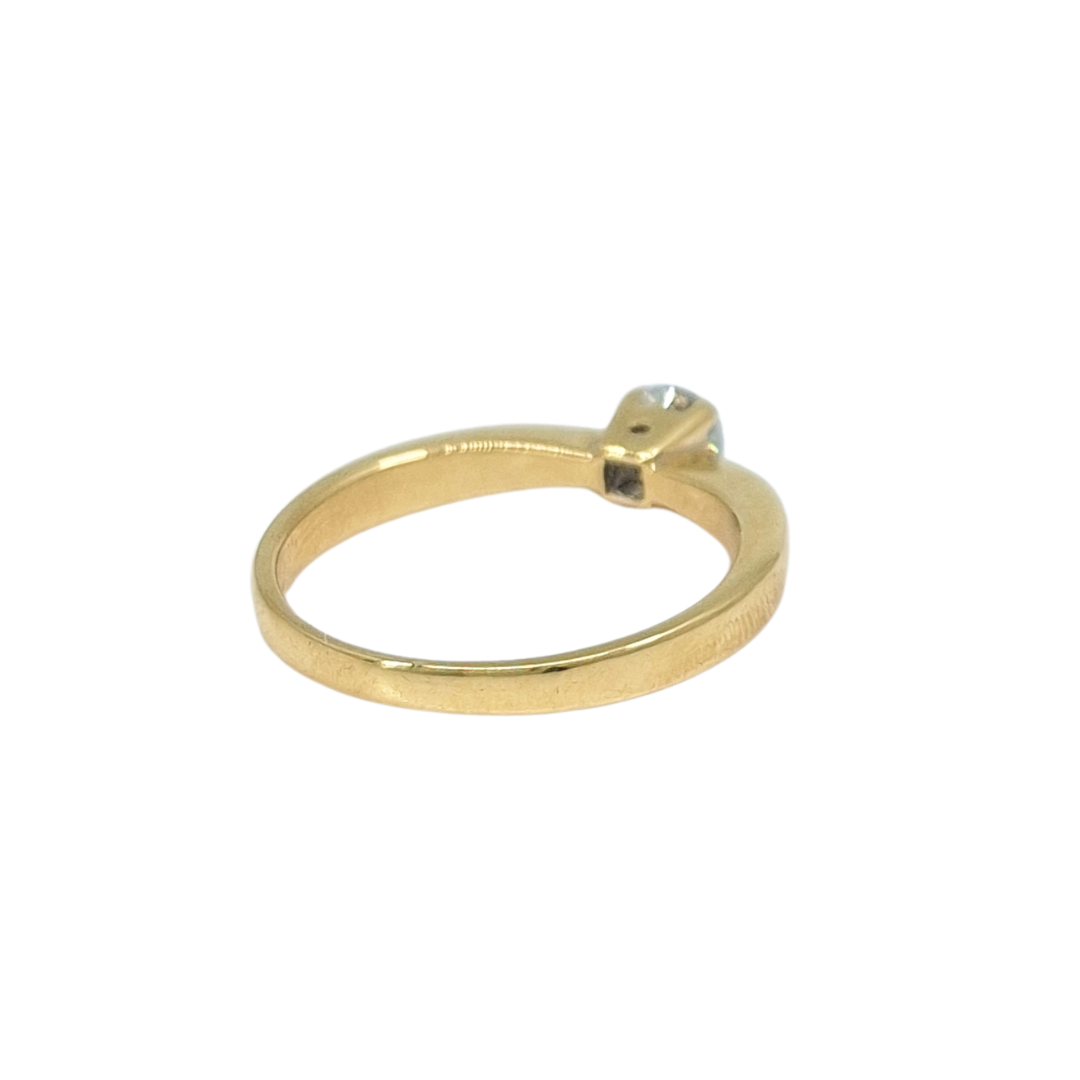 18ct Yellow Gold Diamond Solitaire Ring 0.33ct