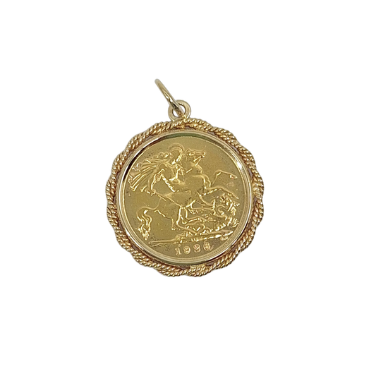 Half Sovereign Pendant 1926