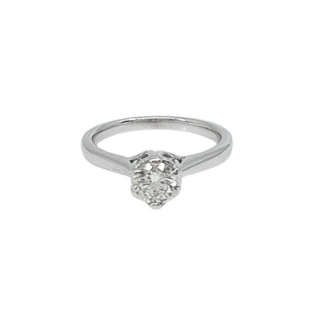 9ct White Gold Diamond Solitaire Ring 0.50ct