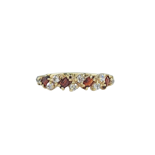 9ct Yellow Gold Cubic Zirconia coloured Dress Ring