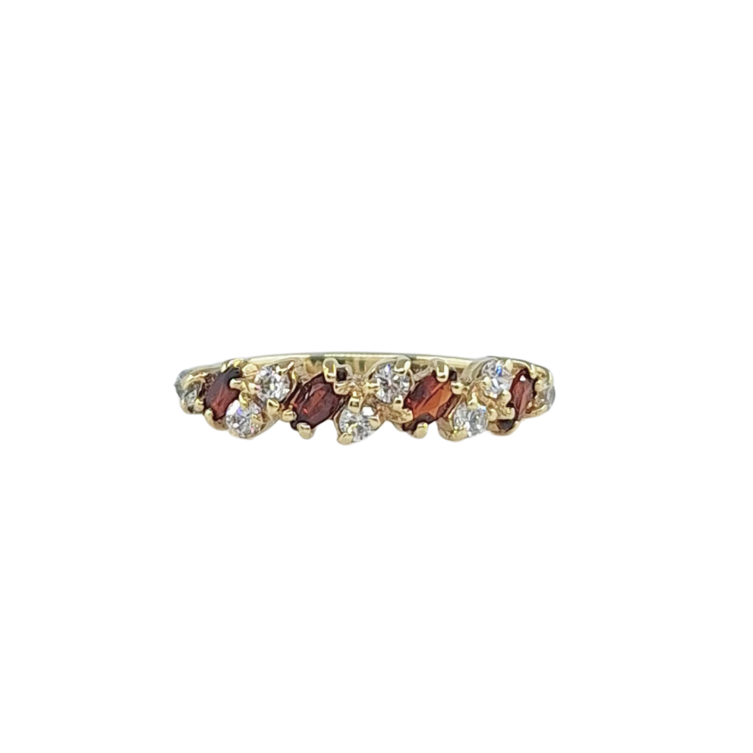 9ct Yellow Gold Cubic Zirconia coloured Dress Ring