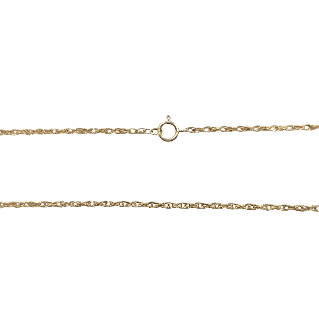 9ct Yellow Gold Rope Chain 19"