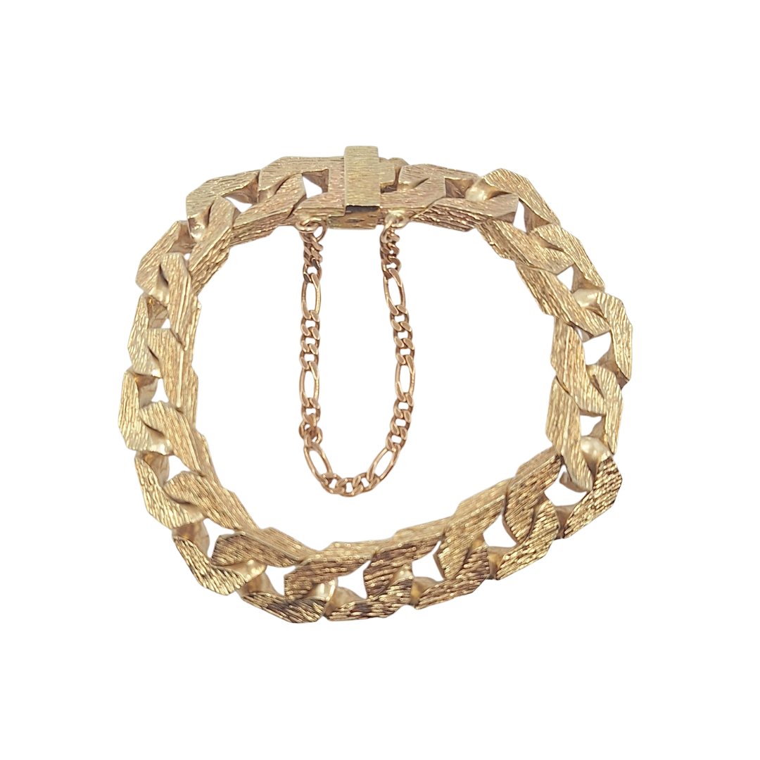 9ct Yellow Gold Chaps Bracelet 8.5"
