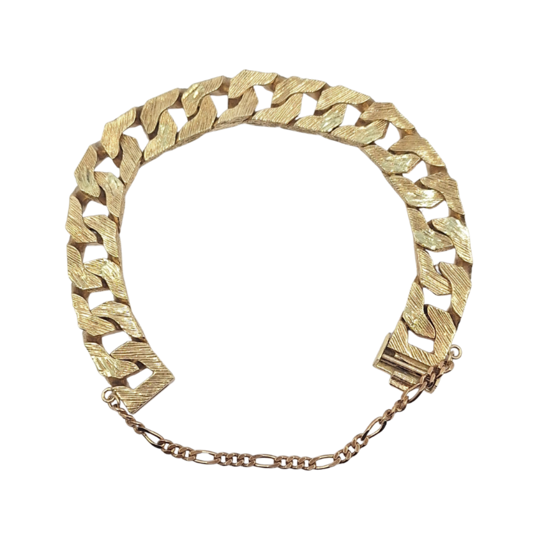 9ct Yellow Gold Chaps Bracelet 8.5"