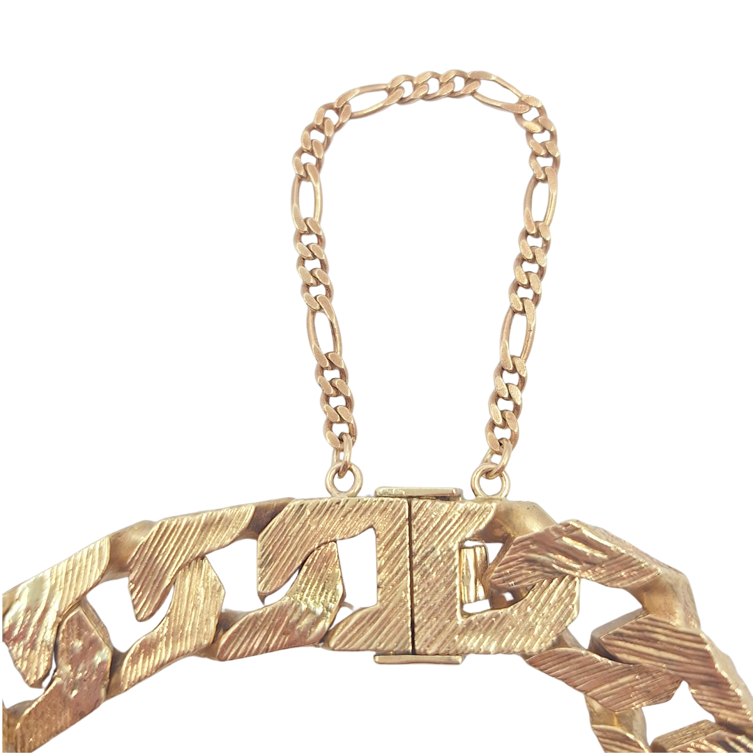 9ct Yellow Gold Chaps Bracelet 8.5"