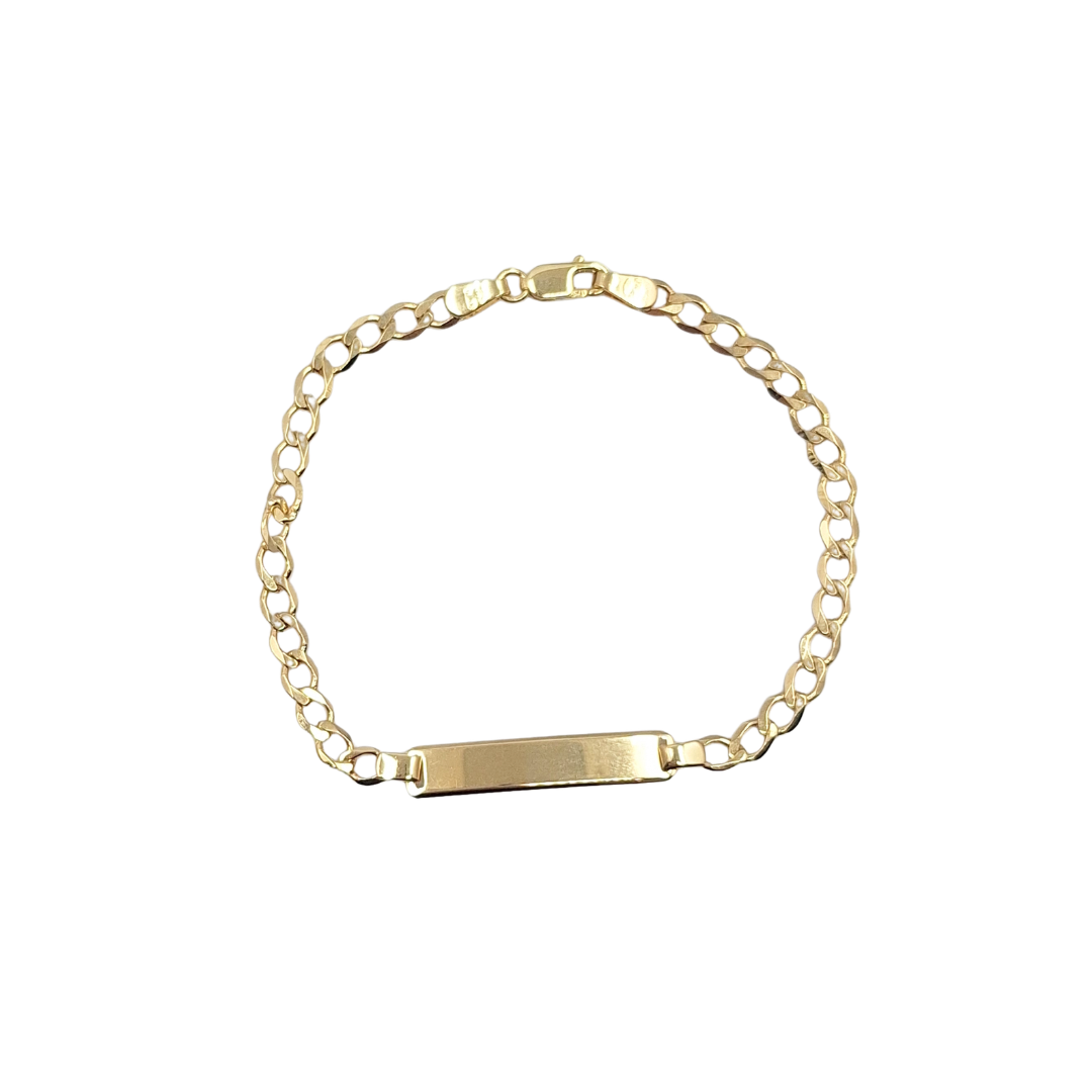 9ct Yellow Gold Baby Identity Bracelet 6"
