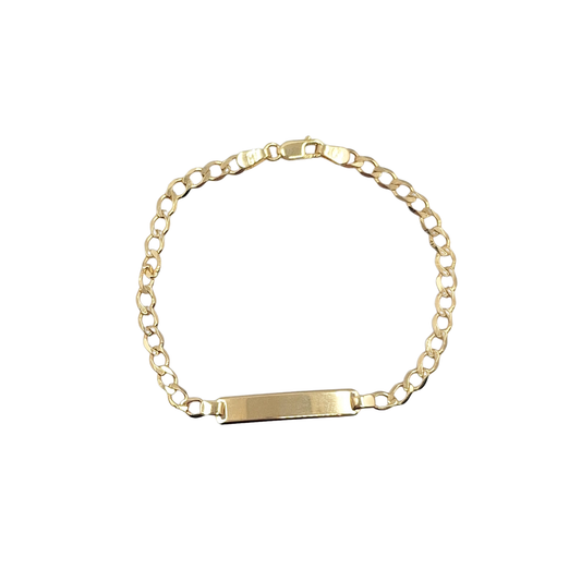 9ct Yellow Gold Baby Identity Bracelet 6"