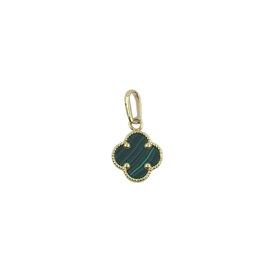 9cy Yellow Gold Malachite Pendant